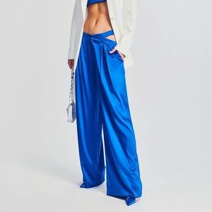 SER.O.YA Zarri Silk Trouser Cutout Pant